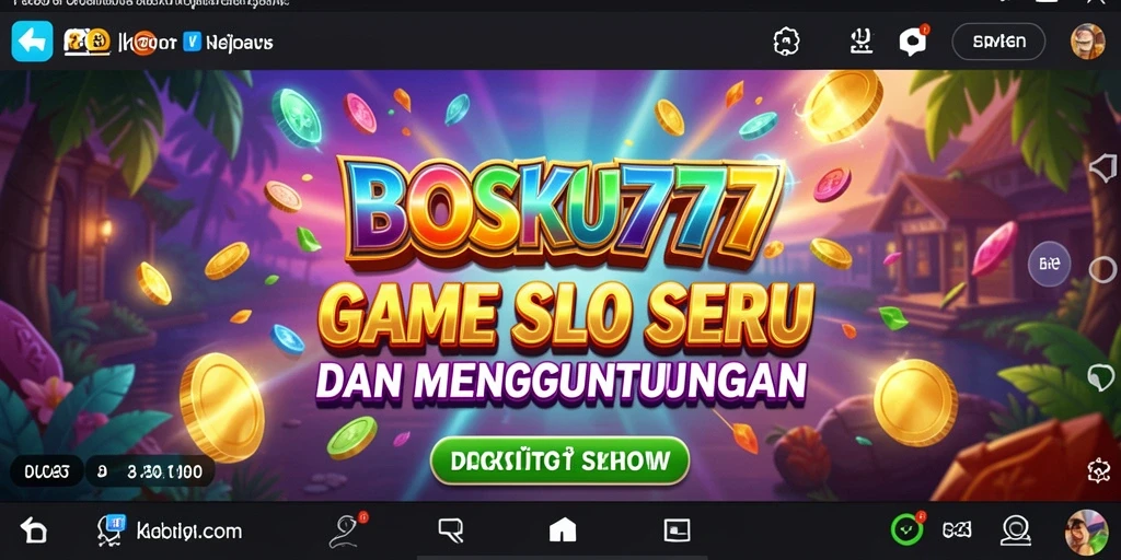 Tampilan gameplay menarik dari permainan Slot BOSKU777.
