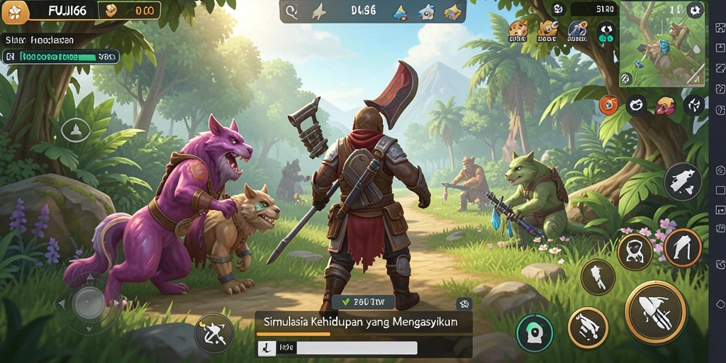 Screenshot gameplay FUJI66 yang penuh dengan aktivitas seru.