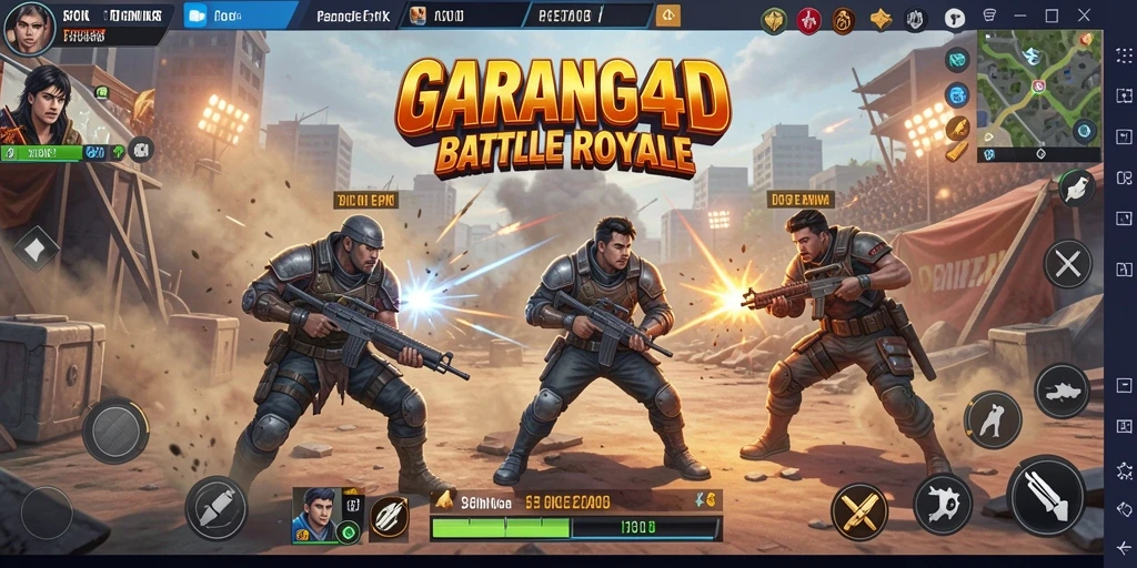 Screenshot GARANG4D menunjukkan aksi intens di Battle Royale yang mendebarkan.