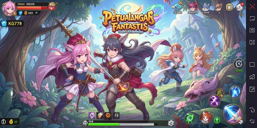 Tangkapan layar KG778 menampilkan aksi menegangkan di dalam dunia Anime.