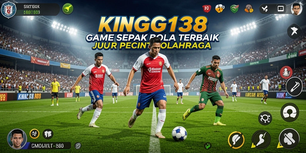 Screenshot KING138 menampilkan aksi sepak bola yang seru dan mendebarkan.