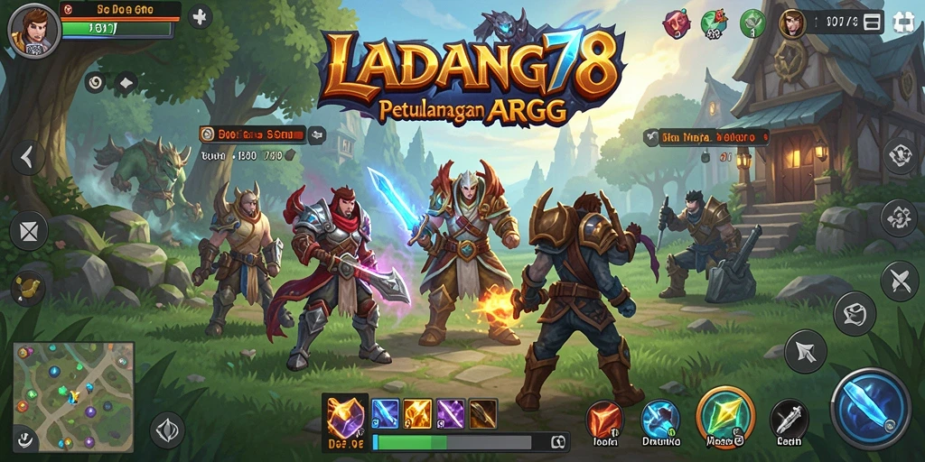 Screenshot utama LADANG78 menampilkan aksi seru dalam dunia ARPG.