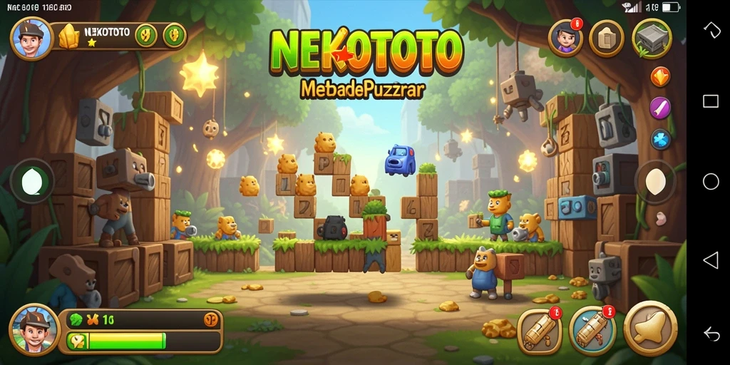 Tangkapan layar NEKOTOTO menampilkan gameplay seru dan penuh warna.