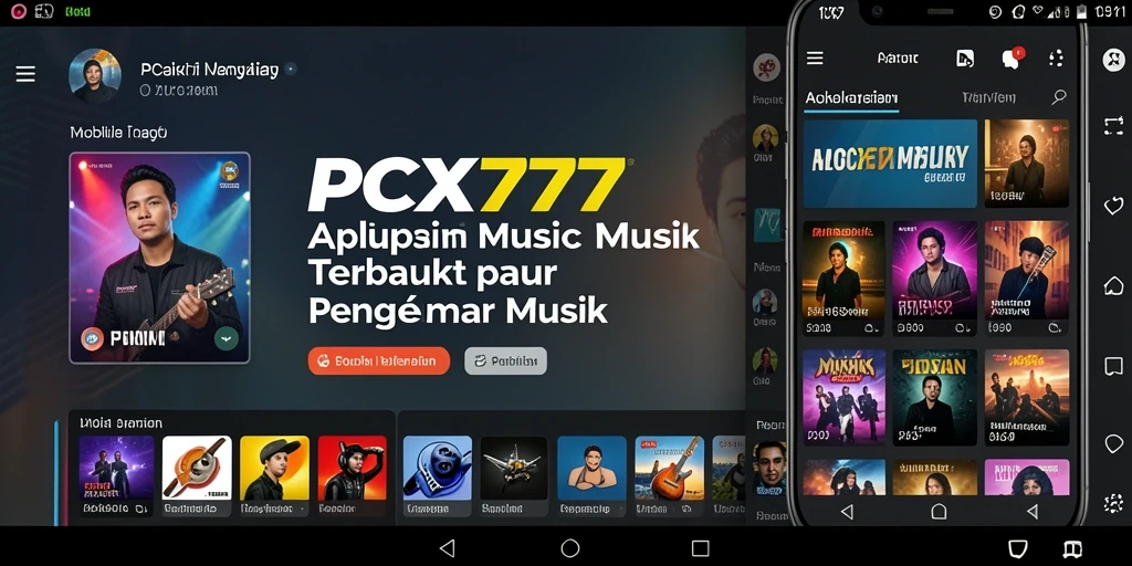 Tampilan gameplay musik yang mengasyikkan dalam PCX777.