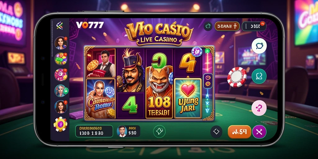Tampilan gameplay Live Casino yang mendebarkan dan interaktif.